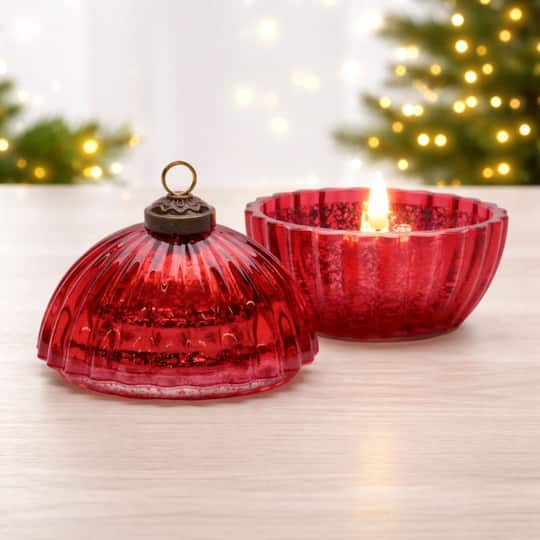 Melrose 4.25" LED Glass Ornament Candle